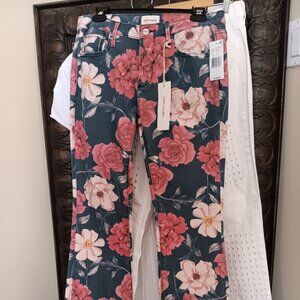 Driftwood Women's Flowered Bootcut Jeans - Eva